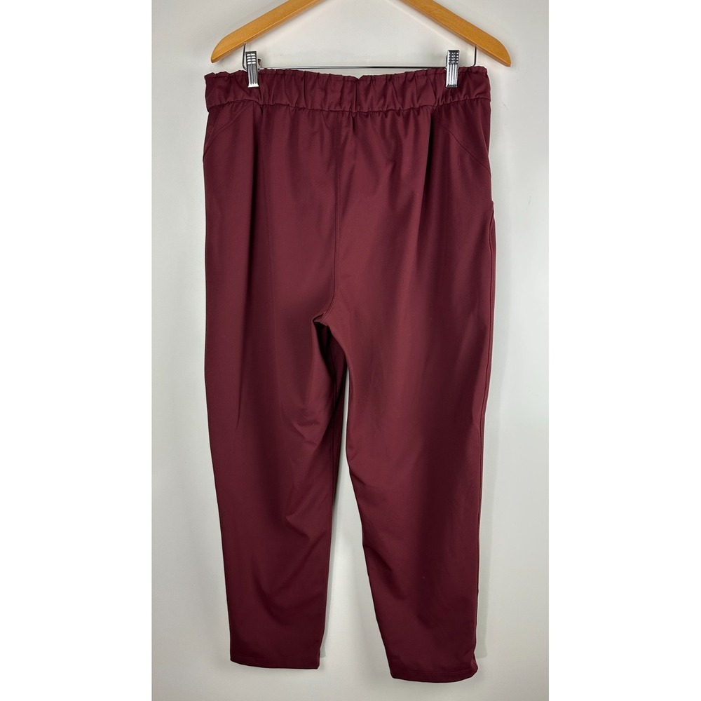 Lululemon Keep Moving Pant 7/8 High Rise Pockets Stretch Cassis Maroon Size 14 - Picture 9 of 13
